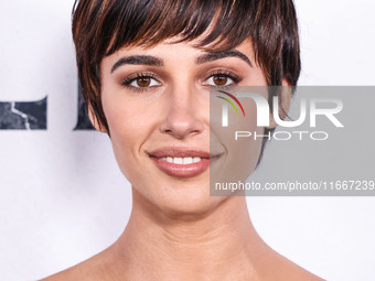 Naomi Scott arrives at the Global Premiere Of Paramount Pictures' 'Smile 2' held at Paramount Pictures Studios on October 14, 2024 in Hollyw...