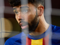 David Raya of Spain looks on before the UEFA Nations League 2024/25 League A Group A4 game between Spain and Denmark at Enrique Roca stadium...