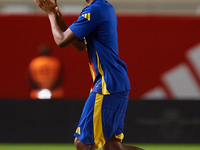 Lamine Yamal of Spain applauds before the UEFA Nations League 2024/25 League A Group A4 game between Spain and Denmark at Enrique Roca stadi...