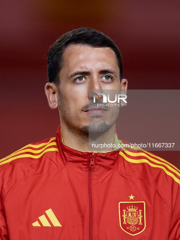 Mikel Oyarzabal of Spain looks on before the UEFA Nations League 2024/25 League A Group A4 game between Spain and Denmark at Enrique Roca st...