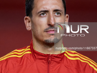 Mikel Oyarzabal of Spain looks on before the UEFA Nations League 2024/25 League A Group A4 game between Spain and Denmark at Enrique Roca st...