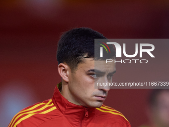 Pedri of Spain looks on before the UEFA Nations League 2024/25 League A Group A4 game between Spain and Denmark at Enrique Roca stadium in M...