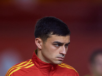 Pedri of Spain looks on before the UEFA Nations League 2024/25 League A Group A4 game between Spain and Denmark at Enrique Roca stadium in M...