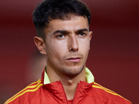 Martin Zubimendi of Spain looks on before the UEFA Nations League 2024/25 League A Group A4 game between Spain and Denmark at Enrique Roca s...