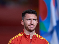 Aymeric Laporte of Spain looks on before the UEFA Nations League 2024/25 League A Group A4 game between Spain and Denmark at Enrique Roca st...