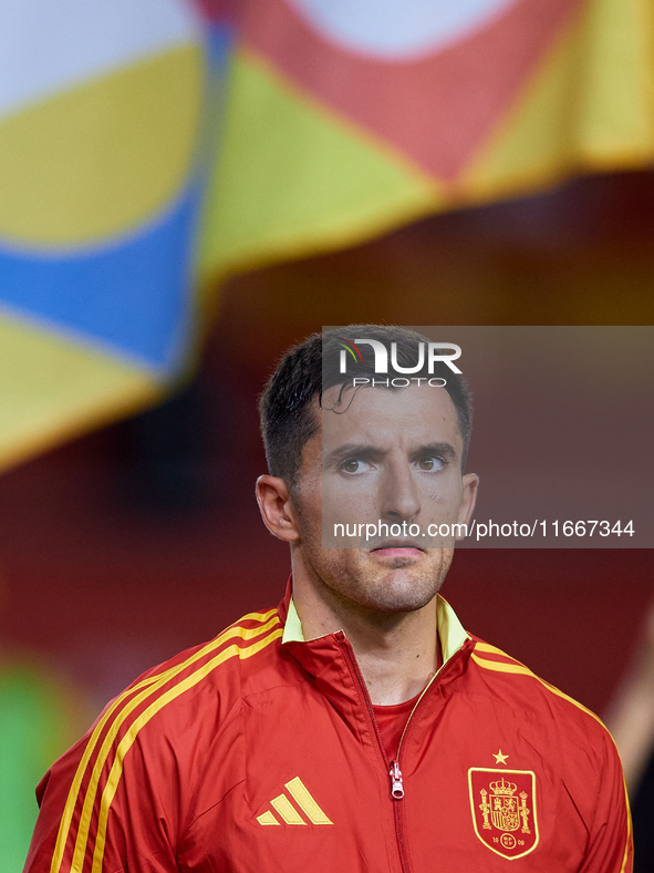 Vivian of Spain looks on before the UEFA Nations League 2024/25 League A Group A4 game between Spain and Denmark at Enrique Roca stadium in...