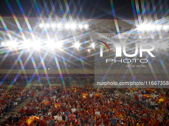 A general view of the inside of the stadium prior to the UEFA Nations League 2024/25 League A Group A4 game between Spain and Denmark at Enr...