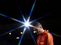 Alvaro Morata of Spain looks on before the UEFA Nations League 2024/25 League A Group A4 game between Spain and Denmark at Enrique Roca stad...