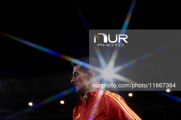 Vivian of Spain looks on before the UEFA Nations League 2024/25 League A Group A4 game between Spain and Denmark at Enrique Roca Stadium in...