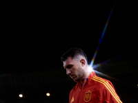 (EDITOR'S NOTE: The image is taken using a star filter effect) Aymeric Laporte of Spain looks on before the UEFA Nations League 2024/25 Leag...