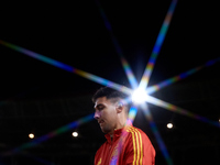 (EDITOR'S NOTE: The image is taken using a star filter effect) Martin Zubimendi of Spain looks on prior to the UEFA Nations League 2024/25 L...