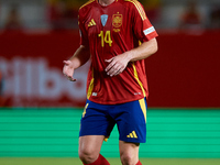 Aymeric Laporte of Spain is in action during the UEFA Nations League 2024/25 League A Group A4 game between Spain and Denmark at Enrique Roc...