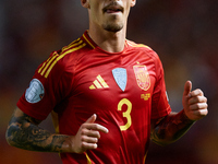 Alejandro Grimaldo of Spain looks on during the UEFA Nations League 2024/25 League A Group A4 game between Spain and Denmark at Enrique Roca...