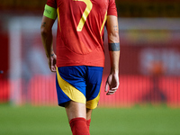 Alvaro Morata of Spain looks on during the UEFA Nations League 2024/25 League A Group A4 game between Spain and Denmark at Enrique Roca Stad...