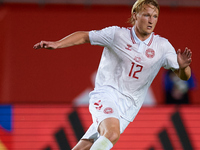 Dolberg of Denmark is in action during the UEFA Nations League 2024/25 League A Group A4 game between Spain and Denmark at Enrique Roca Stad...