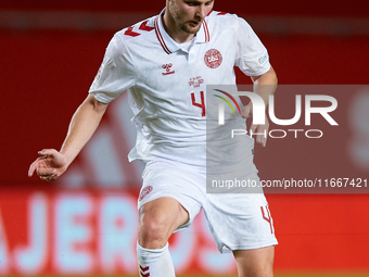 Nelson of Denmark is in action during the UEFA Nations League 2024/25 League A Group A4 game between Spain and Denmark at Enrique Roca Stadi...