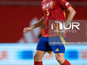 Vivian of Spain plays during the UEFA Nations League 2024/25 League A Group A4 game between Spain and Denmark at Enrique Roca Stadium in Mur...