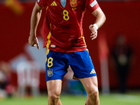 Fabian Ruiz of Spain is in action during the UEFA Nations League 2024/25 League A Group A4 game between Spain and Denmark at Enrique Roca St...