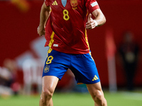 Fabian Ruiz of Spain is in action during the UEFA Nations League 2024/25 League A Group A4 game between Spain and Denmark at Enrique Roca St...