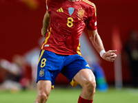 Fabian Ruiz of Spain is in action during the UEFA Nations League 2024/25 League A Group A4 game between Spain and Denmark at Enrique Roca St...