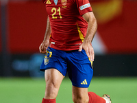 Mikel Oyarzabal of Spain is in action during the UEFA Nations League 2024/25 League A Group A4 game between Spain and Denmark at Enrique Roc...