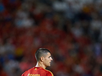 Alvaro Morata of Spain looks on during the UEFA Nations League 2024/25 League A Group A4 game between Spain and Denmark at Enrique Roca Stad...