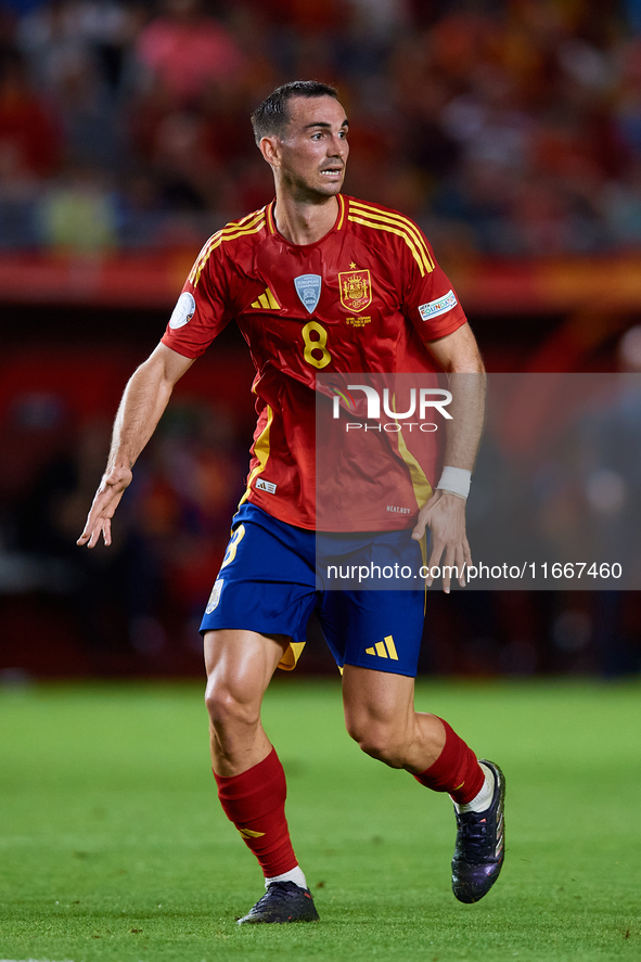 Fabian Ruiz of Spain looks on during the UEFA Nations League 2024/25 League A Group A4 game between Spain and Denmark at Enrique Roca Stadiu...