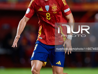 Fabian Ruiz of Spain looks on during the UEFA Nations League 2024/25 League A Group A4 game between Spain and Denmark at Enrique Roca Stadiu...