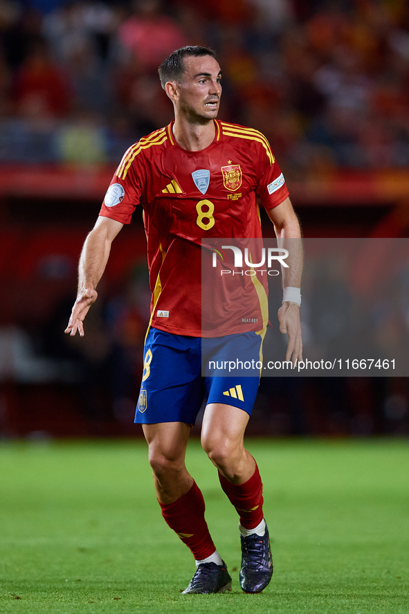 Fabian Ruiz of Spain looks on during the UEFA Nations League 2024/25 League A Group A4 game between Spain and Denmark at Enrique Roca Stadiu...