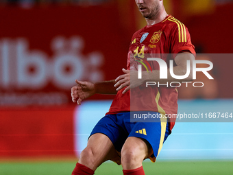 Aymeric Laporte of Spain is in action during the UEFA Nations League 2024/25 League A Group A4 game between Spain and Denmark at Enrique Roc...