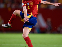 Aymeric Laporte of Spain is in action during the UEFA Nations League 2024/25 League A Group A4 game between Spain and Denmark at Enrique Roc...