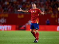 Vivian of Spain reacts during the UEFA Nations League 2024/25 League A Group A4 game between Spain and Denmark at Enrique Roca Stadium in Mu...