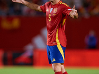 Vivian of Spain reacts during the UEFA Nations League 2024/25 League A Group A4 game between Spain and Denmark at Enrique Roca Stadium in Mu...