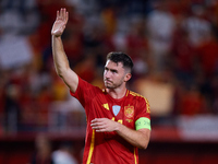 Aymeric Laporte of Spain waves his hand to the crowd during the UEFA Nations League 2024/25 League A Group A4 game between Spain and Denmark...