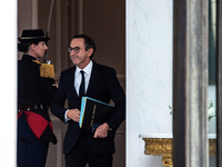 Interior Minister Bruno Retailleau is at the Elysee Palace for the Council of Ministers in Paris, France, on October 15, 2024. (