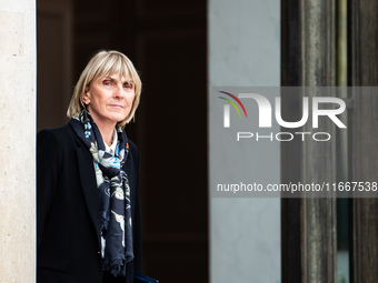 Valerie Letard, Minister for Housing and Urban Renewal, is at the Elysee Palace for the Council of Ministers in Paris, France, on October 15...