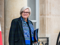 Catherine Vautrin, Minister for Partnerships with the Territories and Decentralisation, is at the Elysee Palace for the Council of Ministers...