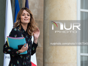 Maud Bregeon serves as the Minister Delegate of the Premier and government spokesperson at the Elysee Palace for the Council of Ministers in...