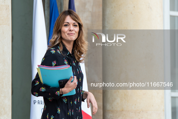 Maud Bregeon serves as the Minister Delegate of the Premier and government spokesperson at the Elysee Palace for the Council of Ministers in...