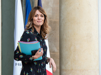 Maud Bregeon serves as the Minister Delegate of the Premier and government spokesperson at the Elysee Palace for the Council of Ministers in...