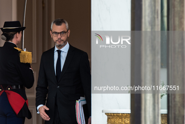 Alexis Kohler, Secretary General of the Elysee, is at the Elysee Palace for the Council of Ministers in Paris, France, on October 15, 2024. 