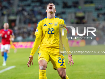 Mykola Matviyenko is playing during the  UEFA Nations League 2024 League B Group B1 match between Ukraine and Czechia , at the Tarczynski Ar...