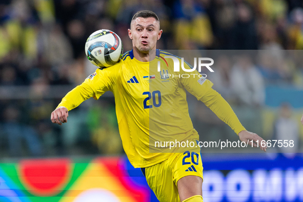 Oleksandr Zubkov is playing during the  UEFA Nations League 2024 League B Group B1 match between Ukraine and Czechia , at the Tarczynski Are...