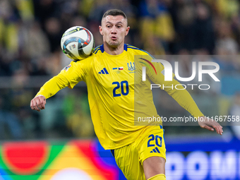 Oleksandr Zubkov is playing during the  UEFA Nations League 2024 League B Group B1 match between Ukraine and Czechia , at the Tarczynski Are...