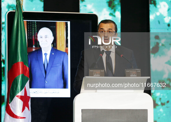 Mohamed Arkab, Algerian Minister of Energy, attends the opening of the 12th edition of the ''Africa & Mediterranean Energy & Hydrogen Exhibi...