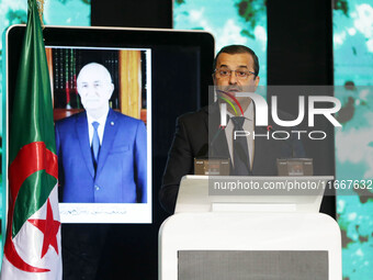 Mohamed Arkab, Algerian Minister of Energy, attends the opening of the 12th edition of the ''Africa & Mediterranean Energy & Hydrogen Exhibi...