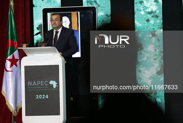 Mohamed Arkab, Algerian Minister of Energy, attends the opening of the 12th edition of the ''Africa & Mediterranean Energy & Hydrogen Exhibi...