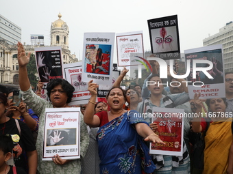 Doctors and citizens shout slogans during a protest carnival, the ''Droho carnival,'' demanding that India's West Bengal state government pr...