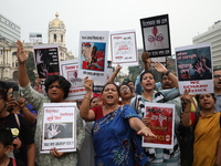 Doctors and citizens shout slogans during a protest carnival, the ''Droho carnival,'' demanding that India's West Bengal state government pr...