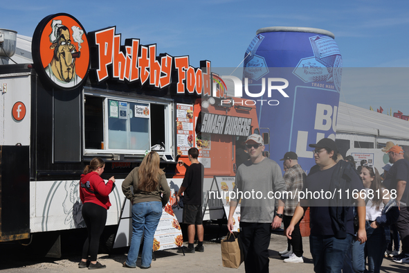 Food trucks are present during the 180th annual Markham Fall Fair in Markham, Ontario, Canada, on October 5, 2024. 